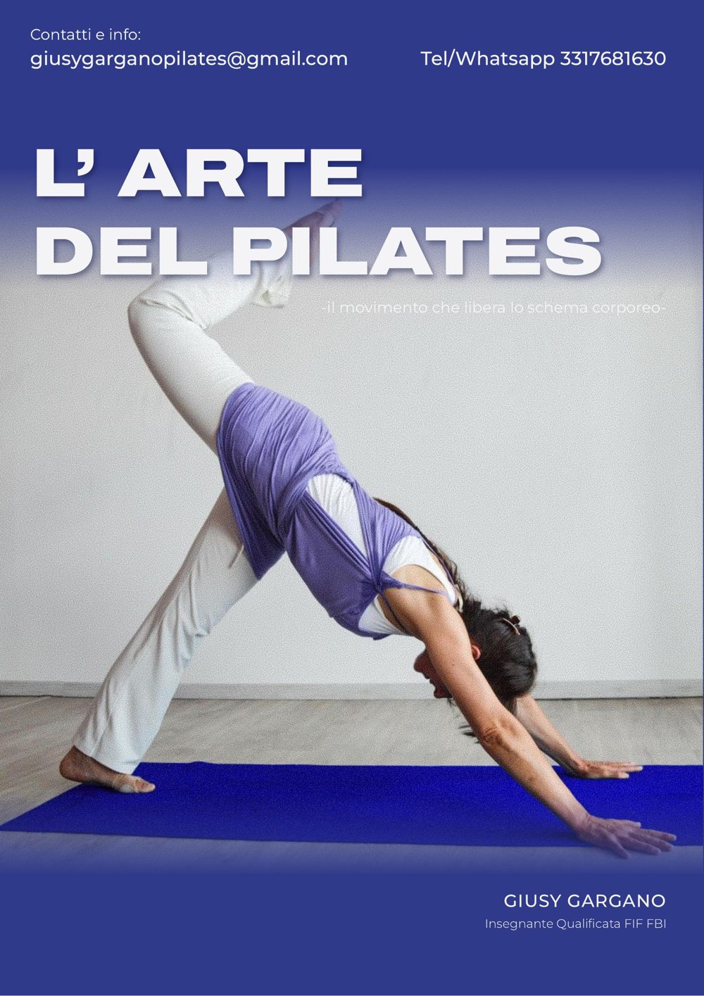 Locandina del corso di Pilates e Ginnastica Posturale con Giusy Gargano
